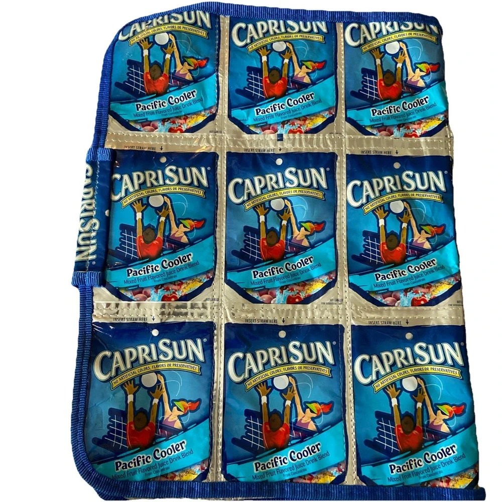 Capri Sun‎ Pacific Cooler Pouch Two Pocket Folder Closure Recycled Reusable